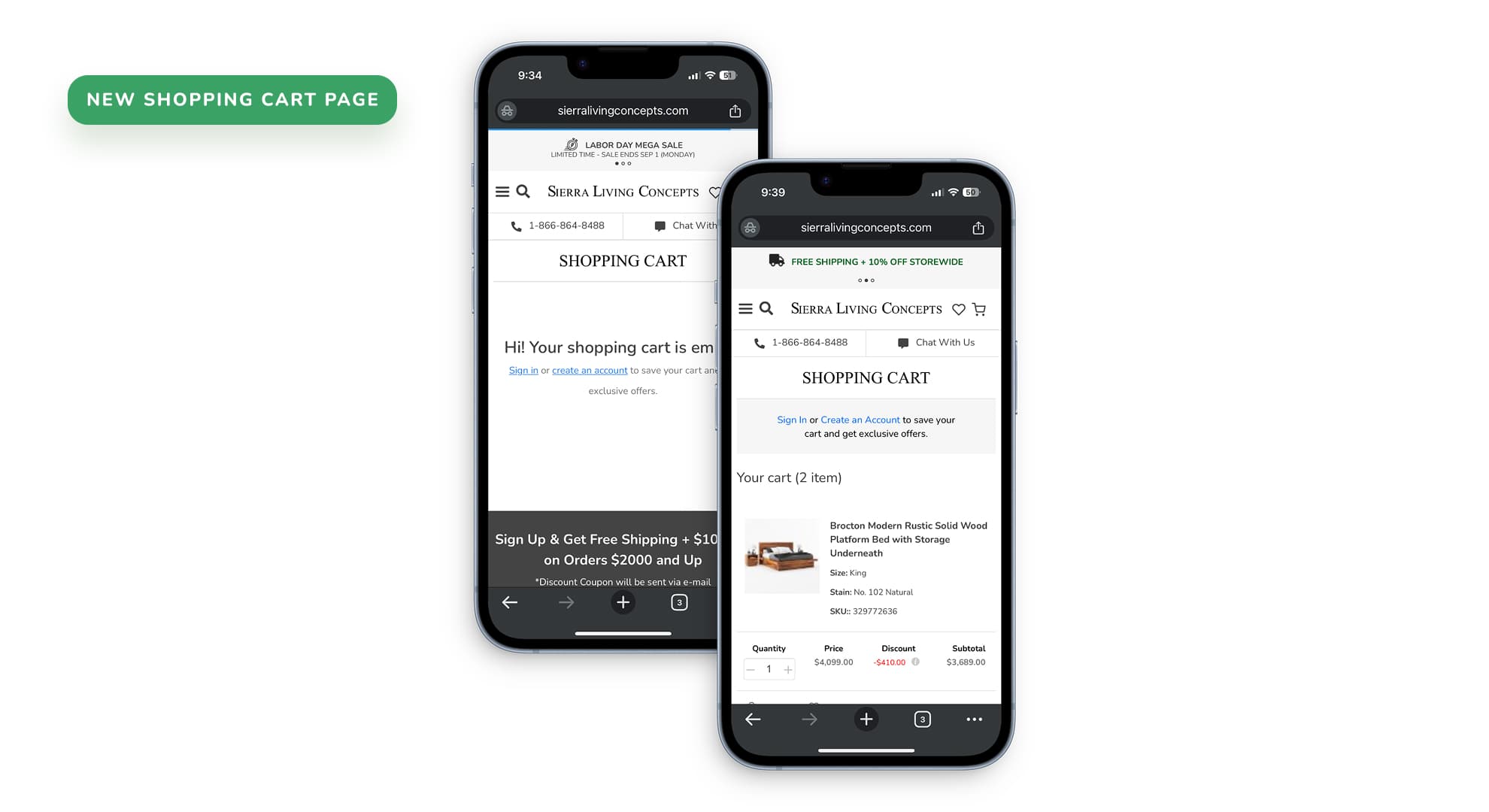 Cart page redesign mobile view
